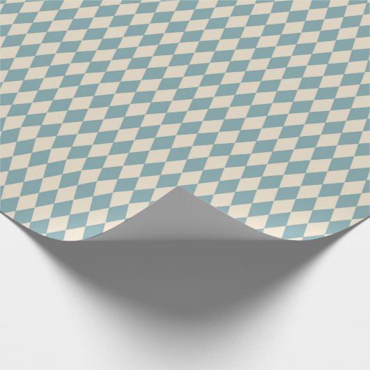  Blauwe Harlequin Cadeaupapier (Hoek)
