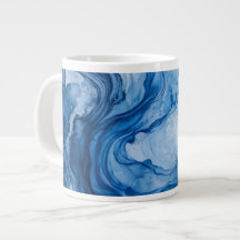 Blauwe Harmonieuze Stroom Blauwe Witte Abstracte