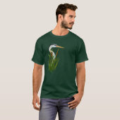 Blauwe haron in Cattails T-shirt (Voorkant volledig)