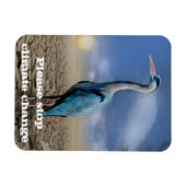 Blauwe haron in droogte magneet (Horizontaal)