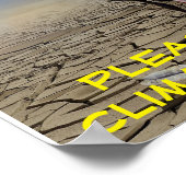 Blauwe haron in droogte poster (Hoek)