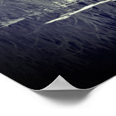 Blauwe haron reflecteert vogelzwart en wit poster (Hoek)