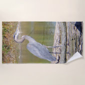 Blauwe haronhanddoek strandlaken (Voorkant)