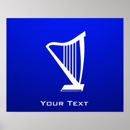 Blauwe harp poster (Voorkant)
