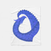 Blauwe hart draak op wit fleece deken (Voorkant)