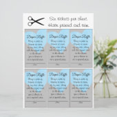 Blauwe Hart Luier Raffle Kleine Jongen Baby shower Kaart (Staand voorkant)