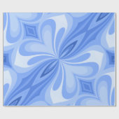 Blauwe Hart Vlinder Abstract Cadeaupapier (Vlak)