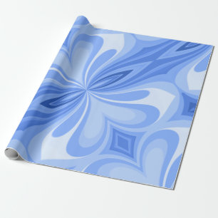 Blauwe Hart Vlinder Abstract Cadeaupapier