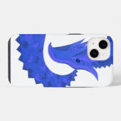 Blauwe hartdraak op wit iPhone hoesje (Achterkant horizontaal)