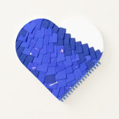 Blauwe hartdraak op wit notitieboek (Achterkant)