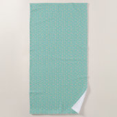 blauwe harten badhanddoek (Voorkant)