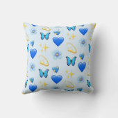 Blauwe harten - Creëer uw eigen (CYO) - Pijler Kussen (Achterkant)