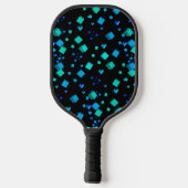 Blauwe harten en kubussen Pickleball Paddle (Achterkant)