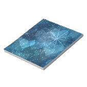 Blauwe harten en sterren notitieblok (Linkerzijde)