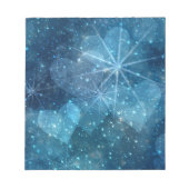 Blauwe harten en sterren notitieblok (Voorkant)