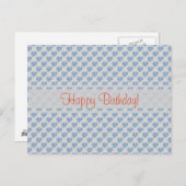 Blauwe harten Gefeliciteerd! Briefkaart (Voorkant / Achterkant)