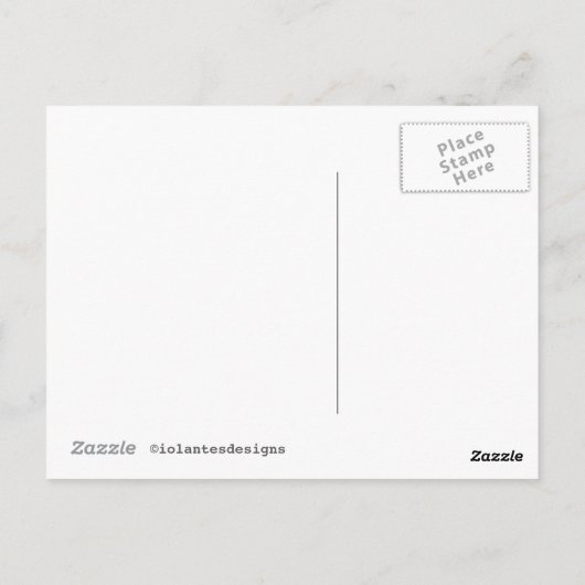 Blauwe harten Gefeliciteerd! Briefkaart (Achterkant)