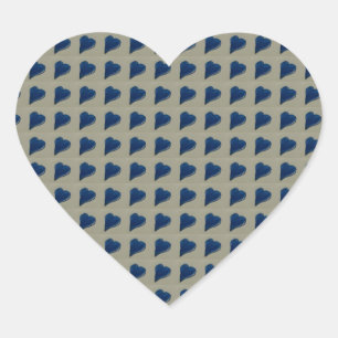 Blauwe harten hart sticker