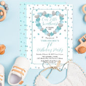 Blauwe harten Kleine Schatje 1e verjaardag Kaart