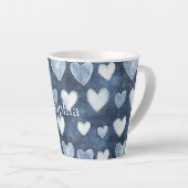 Blauwe Harten Latte Mok (Rechterhoek)