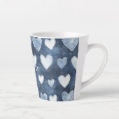 Blauwe Harten Latte Mok (Rechts)