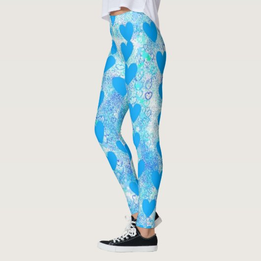 Blauwe harten leggings (Links)