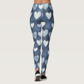 Blauwe Harten Leggings (Achterkant)