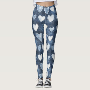 Blauwe Harten Leggings