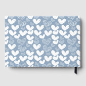 Blauwe harten liefde gastenboek (Achterkant)
