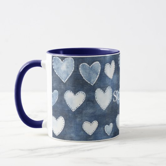 Blauwe Harten Mok (Links)