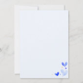 Blauwe harten Onze kleine lieverd verjaardag Kaart (Achterkant)