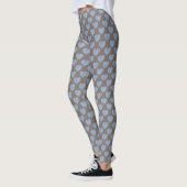 Blauwe harten op chocoladebruin leggings (Links)