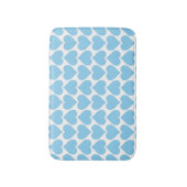 Blauwe Harten Patroon, Romantisch, Liefde Badmat (Voorkant Verticaal)