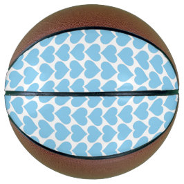 Blauwe harten patroon, Romantisch, Liefde Basketbal