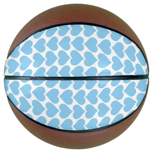 Blauwe harten patroon, Romantisch, Liefde Basketbal (Voorkant)