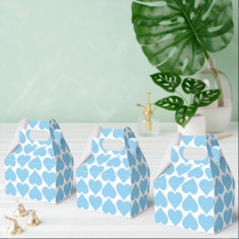 Blauwe Harten Patroon, Romantisch, Liefde Bedankdoosjes