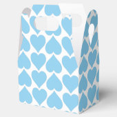 Blauwe Harten Patroon, Romantisch, Liefde Bedankdoosjes (Geopend)