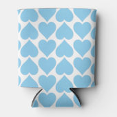 Blauwe Harten Patroon, Romantisch, Liefde Blikjeskoeler (Voorkant)