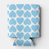 Blauwe Harten Patroon, Romantisch, Liefde Blikjeskoeler (Achterkant)