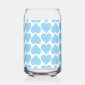 Blauwe harten patroon, Romantisch, Liefde Blikvorm Glas (Voorkant)