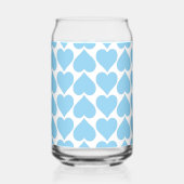 Blauwe harten patroon, Romantisch, Liefde Blikvorm Glas (Achterkant)