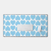 Blauwe Harten Patroon, Romantisch, Liefde Bureaumat (Keyboard & Muis)