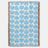 Blauwe Harten Patroon, Romantisch, Liefde Deken (Voorkant Verticaal)