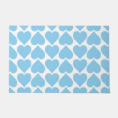Blauwe harten patroon, Romantisch, Liefde Deurmat (Voorkant)