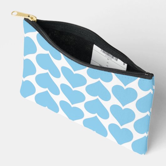 Blauwe Harten Patroon, Romantisch, Liefde Etui (Open)