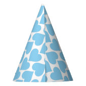 Blauwe harten patroon, Romantisch, Liefde Feesthoedjes (Achterkant)