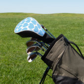 Blauwe harten patroon, Romantisch, Liefde Golfheadcover (Insitu)