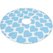 Blauwe harten patroon, Romantisch, Liefde Kerstboom Rok (Gekanteld)