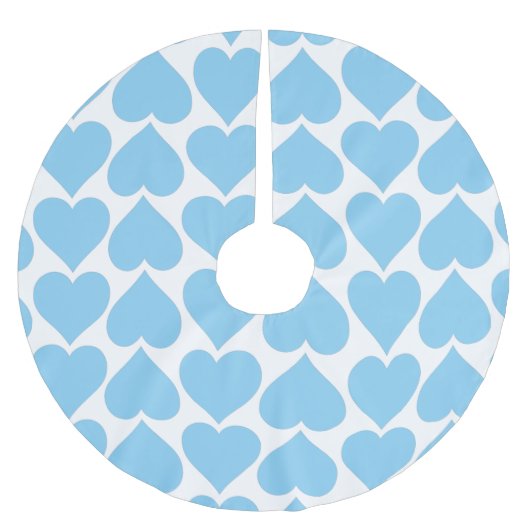 Blauwe harten patroon, Romantisch, Liefde Kerstboom Rok (Voorkant)