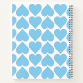 Blauwe harten patroon, Romantisch, Liefde Notitieboek (Achterkant)